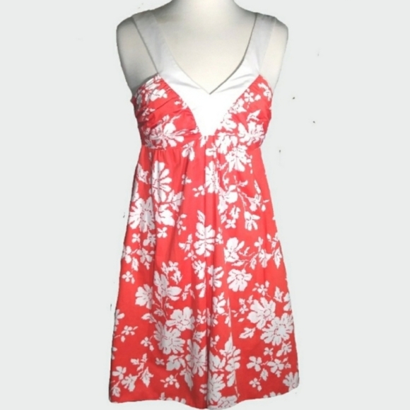 Donna Morgan Dress Trapeeze V-Neck Orange Size 8 - Picture 1 of 11